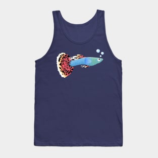 Cute fancy guppy cartoon illustration Tank Top